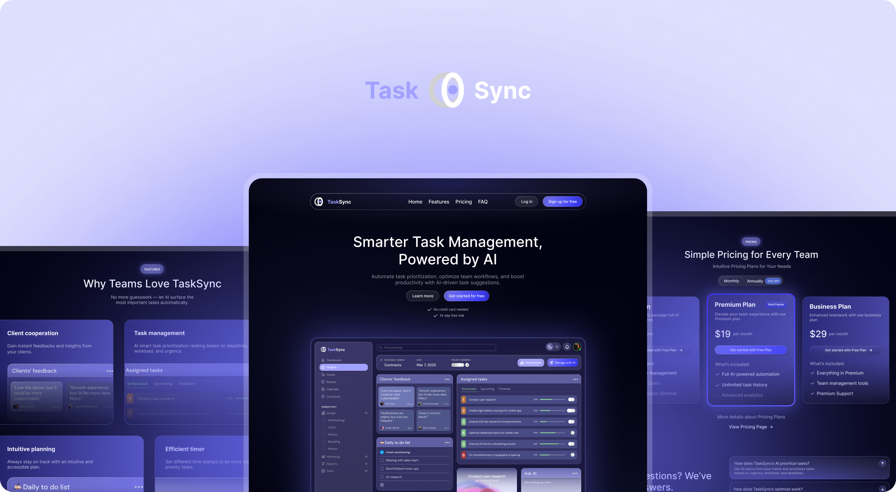 TaskSync Management Dashboard
